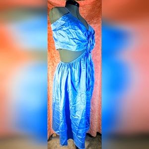 Cut out cornflower blue dress